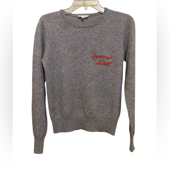 Gray Cashmere Wool Sweater Soft Forever Ever‎ Crewneck Oversized Cozy Cabin - Picture 3 of 7